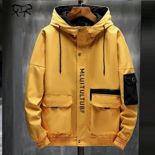 New Brand Autumn Mens Jackets Fashion Hooded Letter Printed Coats Men Casual Spring Outerdoor Overcoats Male Winderbreak Winter