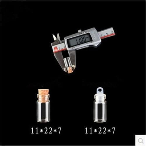 1ml Mini Glass Bottles Pendants With Cork or Plastic Stopper Small Bottle Decoration Crafts Vials Jars 100pcs Free Shipping