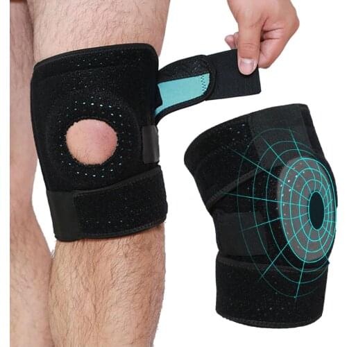 GOBYGO Knee Pads Breathable Silicone Non-Slip Compression Adjustable Spring Support Running Basketball Professional Knee Braces