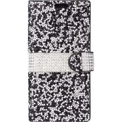 New Arrival New No Rhinestone Diamond Flip Stand Cover Bling Crystal Coque For iphone X XS 8 7 Plus SE 2020