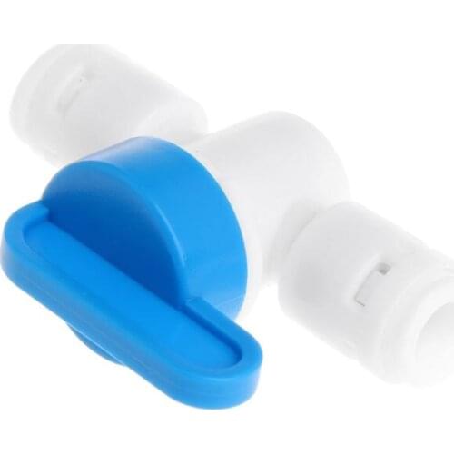 RO Water Reverse Osmosis 1/4'' Inline New Ball Valve Quick Connect Shut off