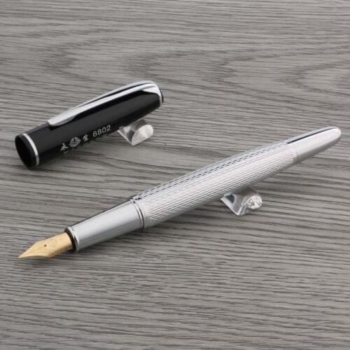 Office quality design Stainless steel pattern Drawing metal student fountain pen
