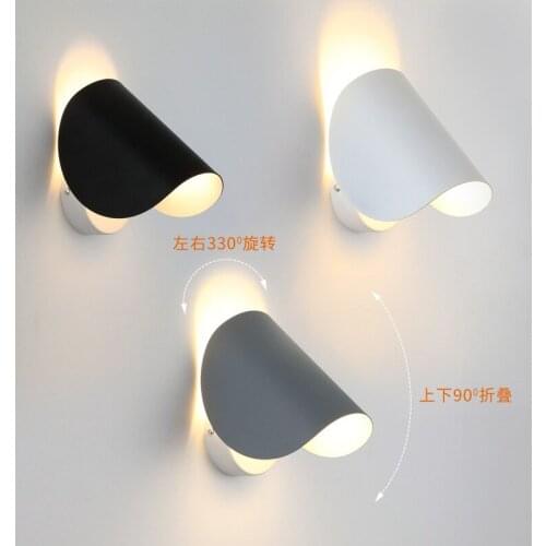 Nordic led wood wall lamp arandela nicho de parede espelho beside lamp living room lamp