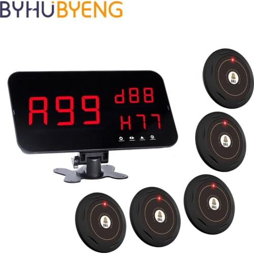 BYHUBYENG Restaurant Table Equipment Cafe Transmiter Bipeur Sistema Chamada Queue Vibrador Restoran Wireless Call