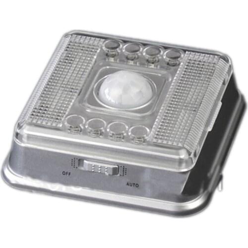 8 LED PIR Sensor Wardrobe Light PIR Auto Motion Detector Super Energy Saving Home Kitchen Auto Infrared Sensor Light Lamp