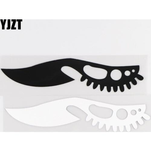 YJZT 4.0CM×17.0CM Sharp Fighting Dagger Personalized Creative Vinyl Body Decal Car Stickers 1C-0060