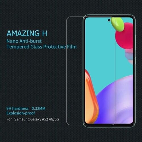 Tempered Glass for Samsung A52 NILLKIN Amazing H 9H 0.33MM Screen Protector for Samsung Galaxy A52 Glass