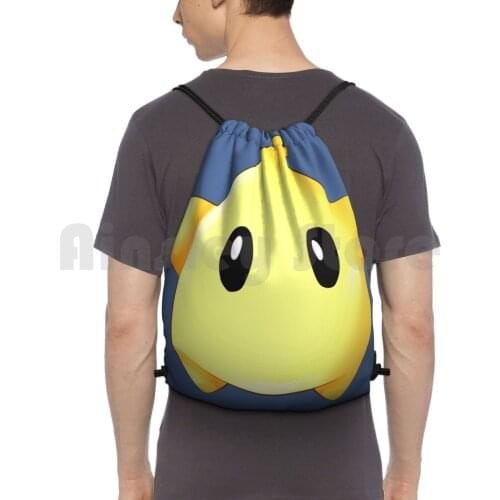 Galaxy Yellow Luma Backpack Drawstring Bag Riding Climbing Gym Bag Super Galaxy Star Cute Video Games Games Galaxy Rosalina