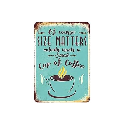 Retro Sign Cup of Coffee Vintage Metal Tin Sign -Home Decor Bar Man Cave Garage Decor Restaurant Decor Room Decor Vintage