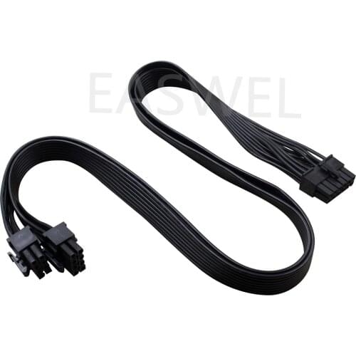 12 Pin to Dual 8 Pin PCIE Power Supply Cable Cord for Seasonic X P series PSU