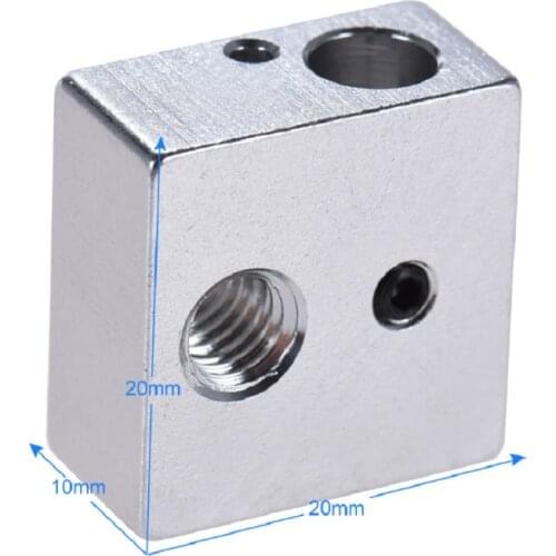 New arrival 2/4/10Pcs 3D printer parts heating block MK7 MK8 dedicated print head heated Aluminum block MK8 Extruder