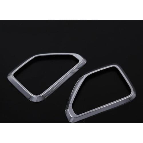 For KIA Sportage R 2018 ABS Chrome 2PCS Car Front & Rear Headlight Fog Lamp Lights Cover Trim Car Styling Accessories