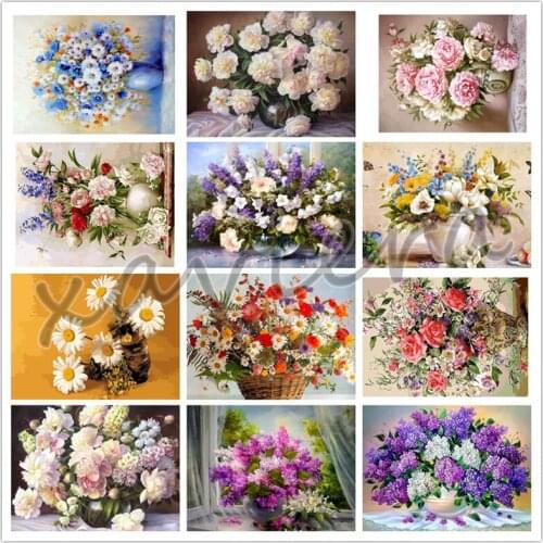 DIY 5D Diamond Painting Flower Rose Daisy Cross Stitch Full Round Square Drill Embroidery Home Decoration Handmade Products