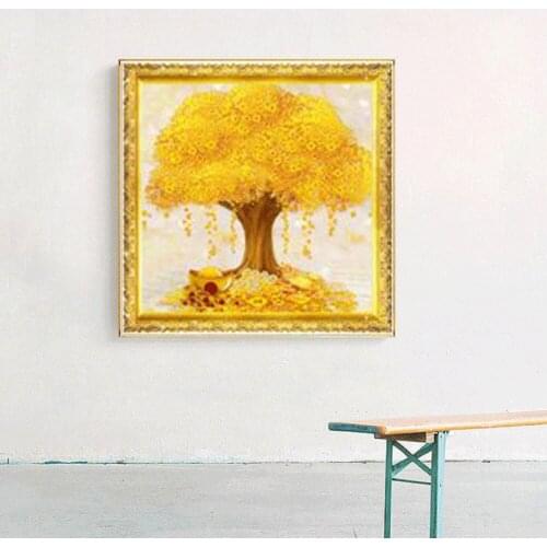 5D Diamond Painting Full OF Diamonds Fortune Tree Porch Fortune And Treasure Living Room Bedroom Office Diamond Embroidery Gift