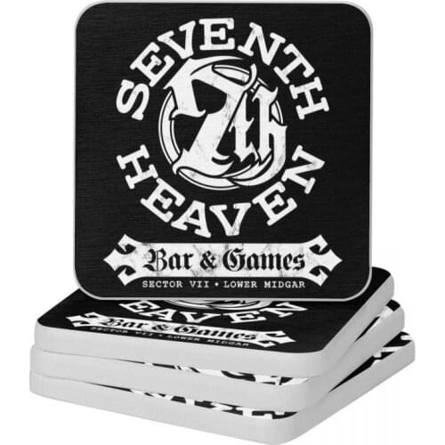 Sector 7 Seventh Heaven Bar White Diatomite Square Round Coaster Resistant Water Cup Bonsai Mat Soap Toothbrush Pad 10x10cm