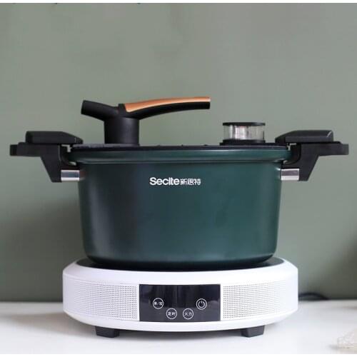 JRM0403 Secite Household Micro Pressure Cooker Non-stick Cooker Stew Pot Soup Pot Explosion-proof Kitchen Appliances 26cm New