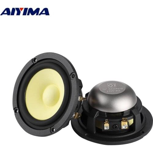 AIYIMA 2Pcs 3 Inch Midrange Speaker Column 4 8 Ohm 25W Hifi Loudspeaker Home Theater Neodymium Magnetic DIY Car Speaker Driver