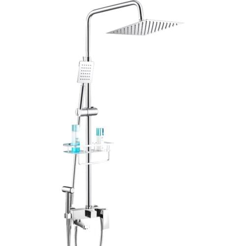 Qian Jia Le Shower Set Copper Shower Artifact Bathroom Shower Shower Household Shower Thermostat Nozzle Rain Shower System