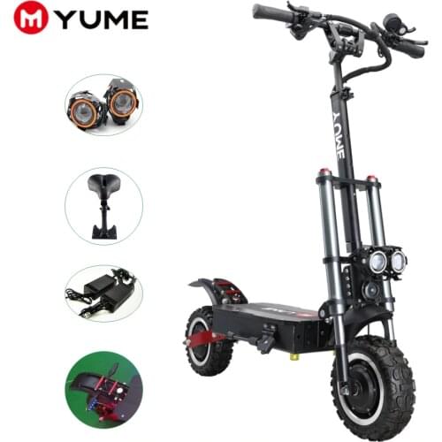 YUME Y11 Dual Motor 6000W Off Road Tires Up to 80Mile&55mph Foldable Electric Scooter for Adults