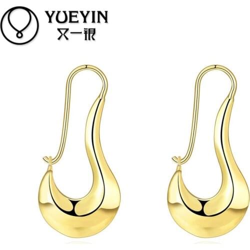E069 Wholesale Nickle Free Antiallergic Gold color Earrings For Women New Fashion Jewelry gold color brincos