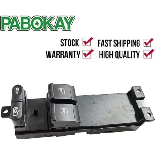 Electric Black Window Master Control Lifter Switch Console Replacement 1J3959857 for Audi A3 Seat Leon Skoda VW Bora