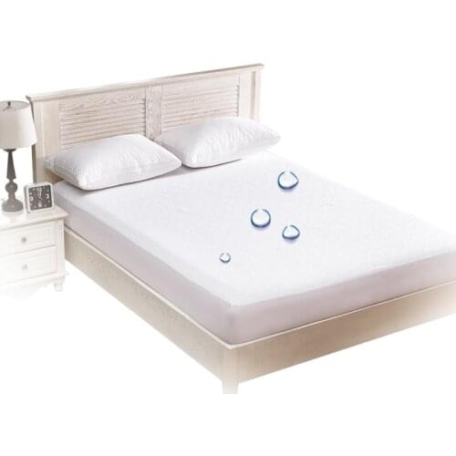 Smooth Waterproof Mattress Protector Cover for Bed WettingHypoallergenic Protection Pad Anti Mites Bed Cover for Mattress Topper