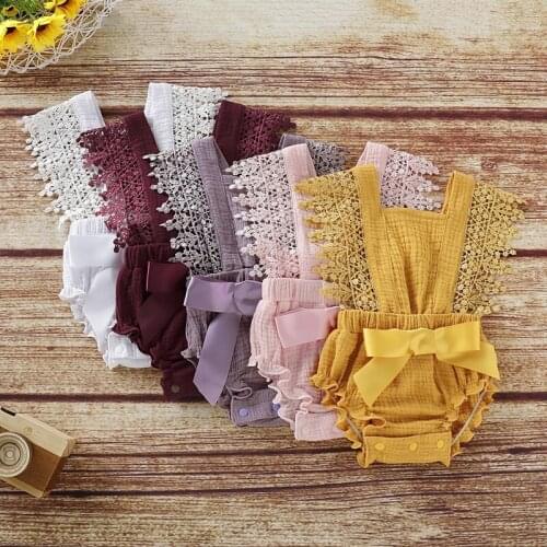 Hibobi 2021 Summer Baby Girl Lace Bodysuit