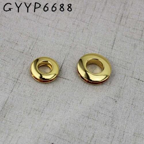 4-30pieces 10mm 13mm Deep gold covering Round screw eyelet Gromment for bag purse chain Bet sewing Hareware