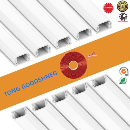 Wall Cable Cover White Cable Channel Cord Concealer to Hide a Single Ethernet Cable and Speaker Wire at Home or in The Office