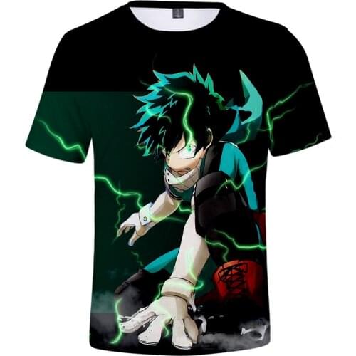 2021 Fashion hot My Hero Academia 3D Style T mens fashion summer short-sleeved T-shirt Fashion casual streetwear men clothing
