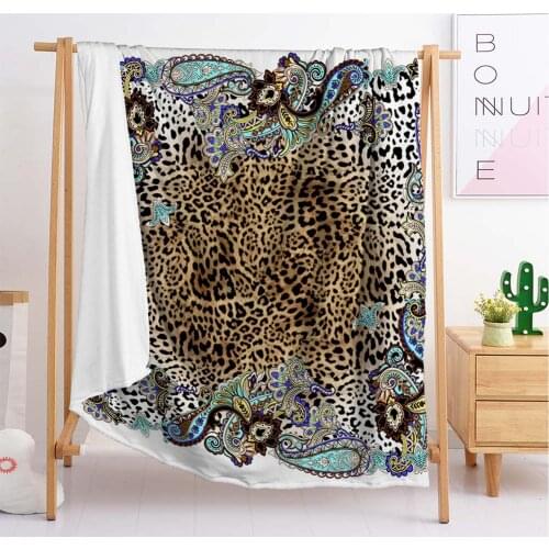 New leopard charm sleeping blanket cover blanket travel blanket flannel blanket single double large customized blanket bedding