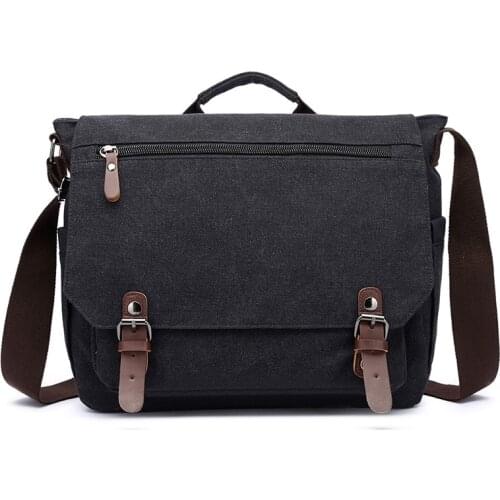 Pure Color Cool Mens Messenger Bag Retro Leisure Shopping Sports Latest Blue Side Bag Classic Shoulder Bag