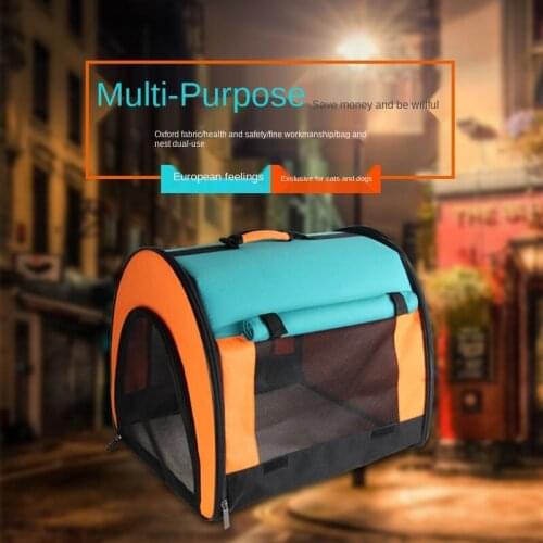 Carrier for dogs Pet cat backpack Pet bag dog portable outing bag pet carry-on bag dog bag tent foldable and breathable