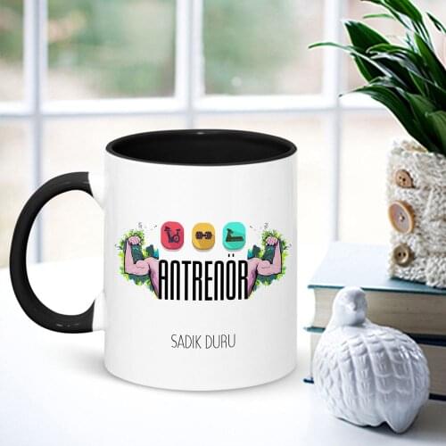 Personalized Professional Trainer Black Mug Cup-003