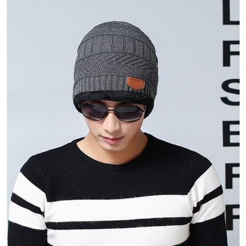 Q 2021Casual Woolen Yarn Beanies Women Men Winter Supplies Knitted Hat NeckerchiefCasual Keep Warm Adult Ski Cap