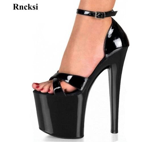 Rncksi Dress sandals Women New Party Shoes Sexy platform 20cm ultra high heels Night clubbing Girls Pole Dance Sandals Shoes
