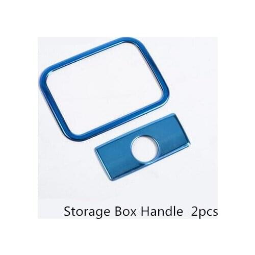 Blue Stainless Steel Storage Box Handle Frame Sticker For Toyota Prado 2700 2010-2017 Z2EA389