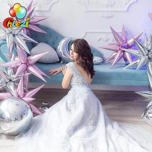 12pcs Water droplet light cone Foil balloon Party Supply Explosion star ballons Birthday party Wedding decoration Adult kids toy