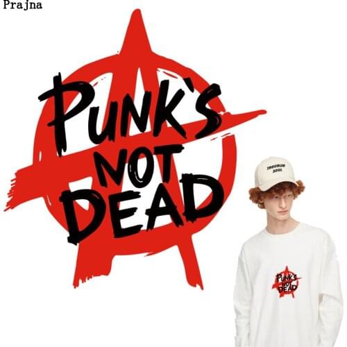 Prajna Iron on Transfer Skull Punk Rock Heat Vinyl Transfer Patches for Clothes Thermal Ironing Sticker Stranger Things Applique