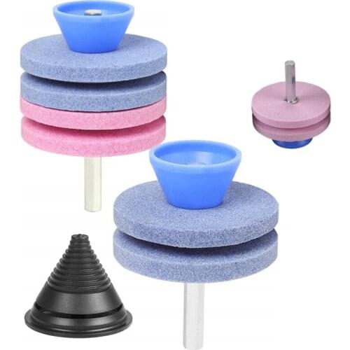 Universal Multi-Sharp Rotary Layer Lawn Mower Sharpener for Power Drill Hand Drill and Lawn Mower Blade Balancer