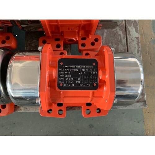Zoomlion vibrator motor MVEDCB300 24V 36V0.16KW3600rpm 3KN 12 volt vibration motor for screening conveyor Zoomlion Concrete pump
