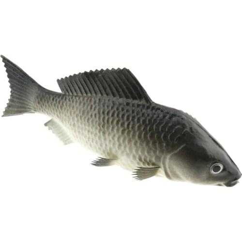 Gresorth 9.2 inch High Quality Artificial Grey Carp Simulation Fish Decoration Fake Sea Creatures for Home Party Christmas Displ
