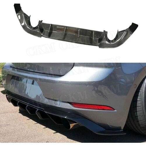 For Golf 7.5 Carbon Fiber Rear Lip Diffuser for VW Golf 7.5 MK75 Standard And GTI 2017-2019 FRP Car Back Bumper Guard Spoiler
