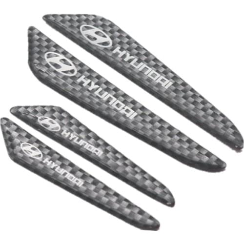 4PCS Car styling Carbon fiber tape Door Side Edge Protective Sticker For Hyundai Tucson Solaris I30 Creta Ix35 I40 IX20