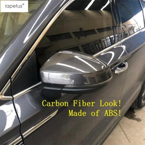 Lapetus Exterior Refit Kit For Volkswagen VW Tiguan MK2 2016 - 2020 ABS Outside Door Rearview Mirror Shell Protective Cover Trim