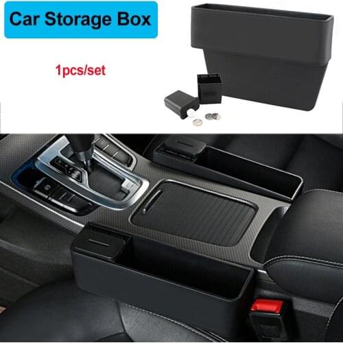 1PCS PU Leather Box Decoration Car Driver Side Car Seat Gap With logo Storage Box Pocket ID card Bank Card Coin Holders