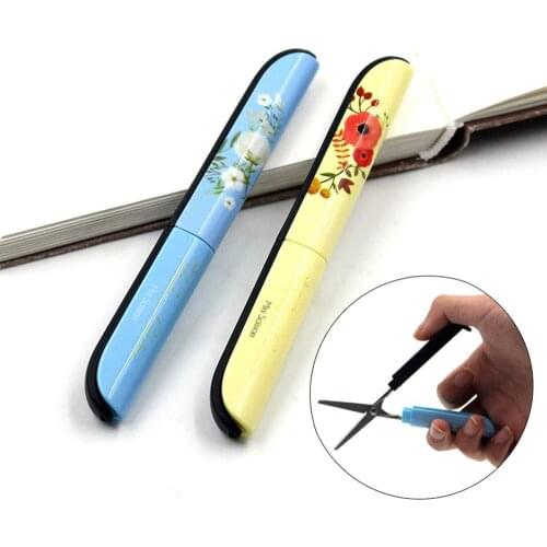 1Pc Foldable Student Safe Scissors For Paper Cutting Random Color Portable School Home Art Safe Scissor Free Shipping