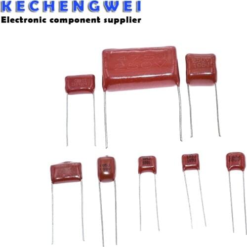 10PCS 63V 100V 250V 400V 450V 630V 2000V CBB Polypropylene film capacitor 101 103 104 105 125J 221 222 223 224 225 332 333 334