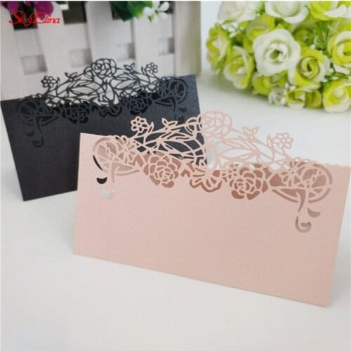 10pcs Laser Cut Hollow Seat Card Floral Place Card Name Card For Wedding Table Decoration Wedding Party Supplies 5zSH872