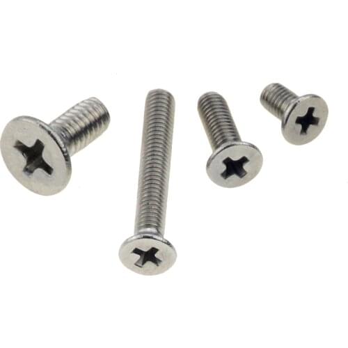 100pcs/Lot GB819 M3x8 mm M3*8 mm 304 Stainless Steel flat head cross Countersunk head screw